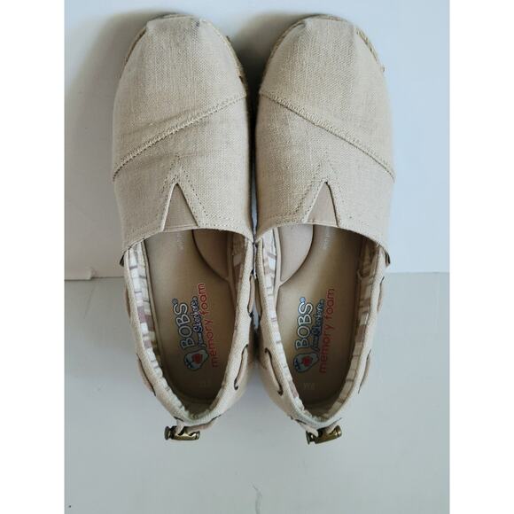 Bobs Espadrilles Set Sail Natural Canvas Wedge Size 8 Women's - Picture 11 of 11